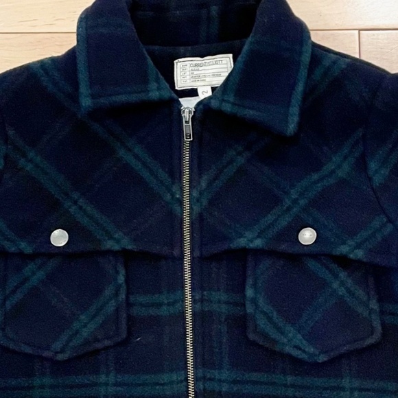 NWOT CURRENT/ELLIOTT Wool Felt Plaid Shirt Jacket - Picture 4 of 8